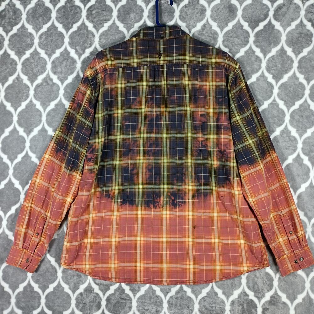 Scottevest TEC Button Down Shirt Men XL Plaid 6 Pocket - Picture 4 of 13